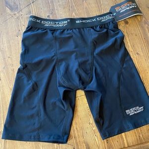 Shock Doctor Sport Moisture Wicking Compression Shorts  Sports Adult Small